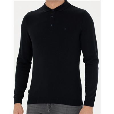 Lacivert Slim Fit Basic Kazak