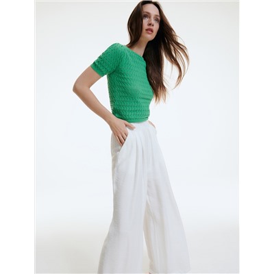Bluse mit Lochstickerei