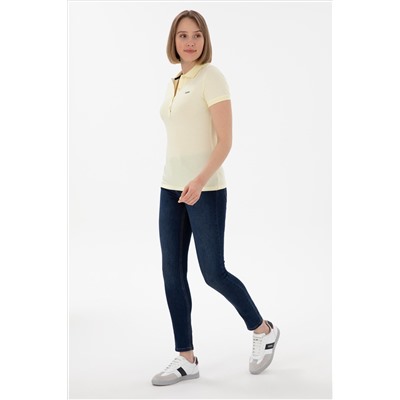 Kadın Limon Basic Polo Yaka Tişört