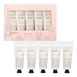 JMELLA IN FRANCE FAVORITE PERFUME HAND CREAM SET Набор: Крем для рук "Мандарин, розовый пион, белый мускус", Крем для рук "Личи, лилия, ваниль", Крем 5х50мл