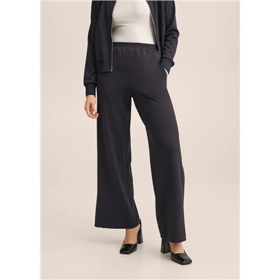 Pantalón wideleg cintura elástica -  Mujer | MANGO OUTLET Melilla