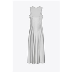 SATIN DRESS WITH WOOL