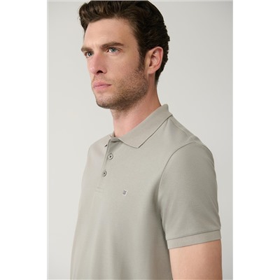Taş %100 Pamuk Serin Tutan Polo Yaka T-Shirt