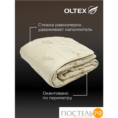 ОТ МШПЭ-15-3 140*205 овечья шерсть сливочный и рисунком Одеяло OL-Tex Поликотон