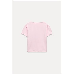 POLYAMIDE FLORAL T-SHIRT