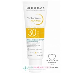 Bioderma Photoderm AKN Mat SPF30 - Fluide Correcteur Matifiant Anti-Imperfections - Peaux à Tendance Acnéique 40ml