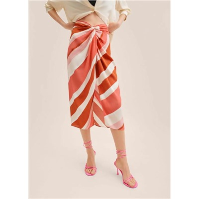 Falda estampada nudo -  Mujer | MANGO OUTLET Melilla