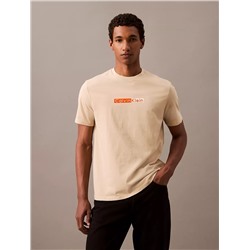 Flocked Logo Graphic Classic Crewneck T-Shirt