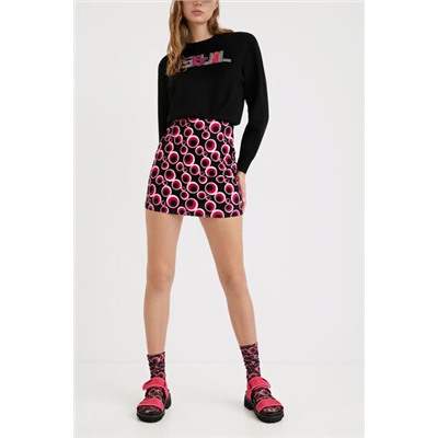 Minifalda slim círculos
