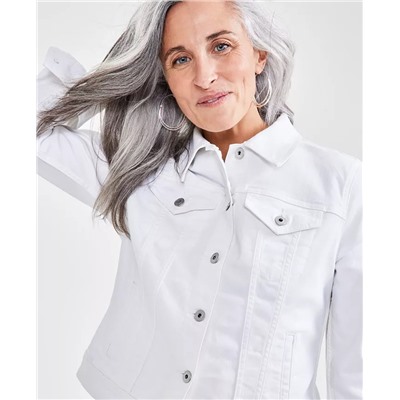 Petite Classic Denim Jacket, Created for Macy's