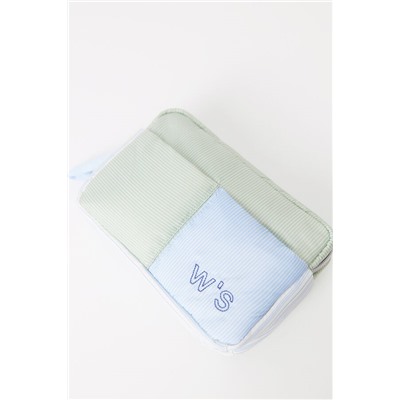 Neceser mediano nylon estampado rayas