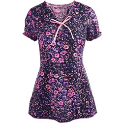 koi Scrubs Floral Valley Print Top