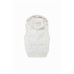 Chaleco padded de encaje
