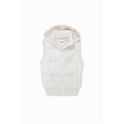 Chaleco padded de encaje