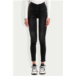 Vaquero skinny fit 7/8 Negro