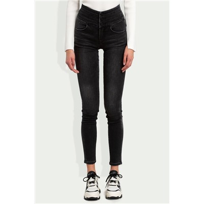 Vaquero skinny fit 7/8 Negro