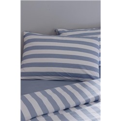 Avignon King Size %100 Pamuk Ranforce Baskılı Nevresim Takımı - İndigo