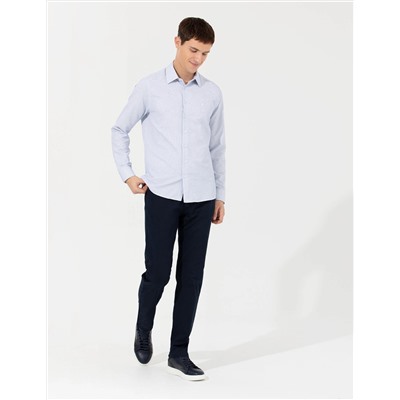 Mavi Slim Fit Uzun Kollu Gömlek