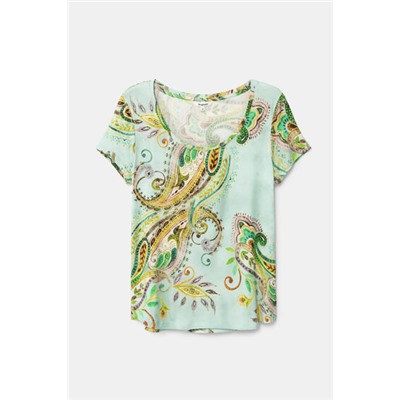 Camiseta manga corta paisley