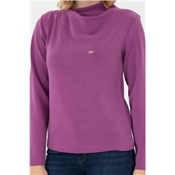 Kadın Violet Dik Yaka Sweatshirt