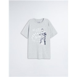 Print T-shirt, Men, Grey
