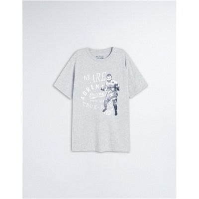 Print T-shirt, Men, Grey