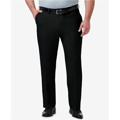 Haggar Men's Big & Tall Premium Comfort Stretch Classic-Fit Solid Flat Front Dress Pants