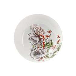 Салатник, 18,5х5 см, 800 мл, фарфор P, белый, Тропические цветы, Night Garden Flower, 60474
