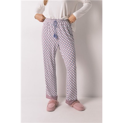 Pantalón largo ancho punto suave azul