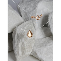 Колье из золочёного серебра (на леске) - Капля 240-20-237-1з