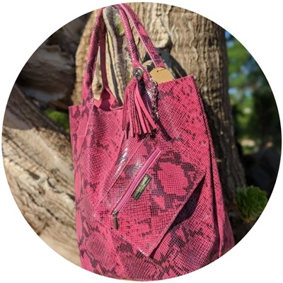 PELLE - Shopper PITON FUXIA АКЦИЯ