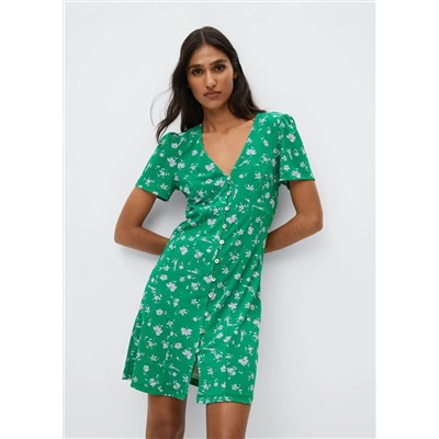 Vestido estampado flores -  Mujer | MANGO OUTLET España