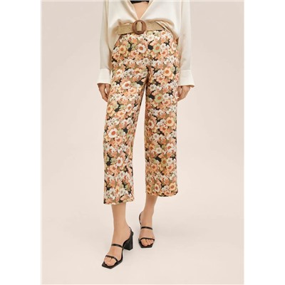 Pantalón culotte cinturón -  Mujer | MANGO OUTLET Melilla
