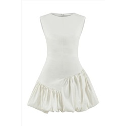 Aquella, Shelly Ekru Balon Mini Elbise