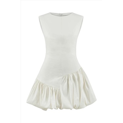 Aquella, Shelly Ekru Balon Mini Elbise