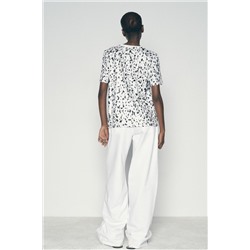 METALLIC ANIMAL PRINT T-SHIRT