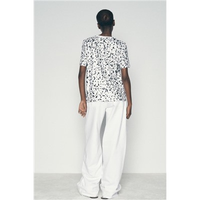 METALLIC ANIMAL PRINT T-SHIRT