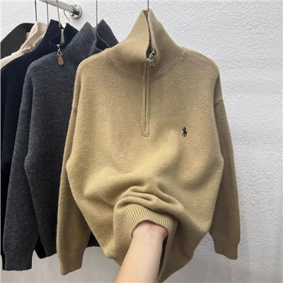 Теплый свитер на молнии в стиле Pol*o Ralp*h Laure*n