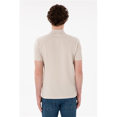 Erkek Slim Fit Polo Yaka Taş Basic Tişört