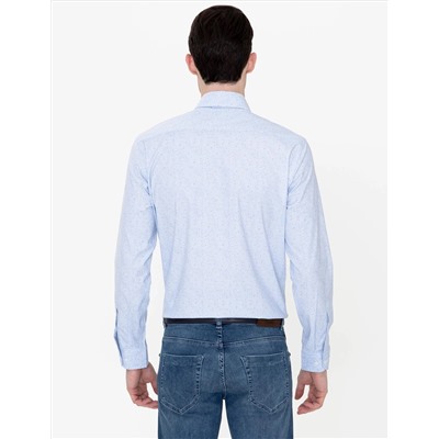 Açık Mavi Slim Fit Uzun Kollu Gömlek