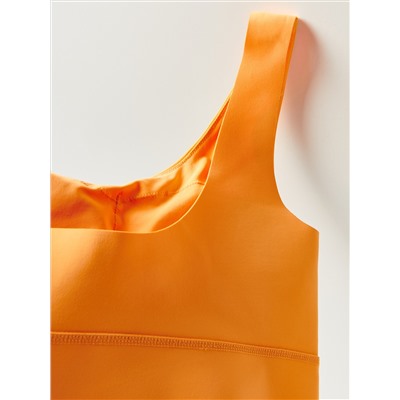 Einarmiges Top mit Blumenmuster