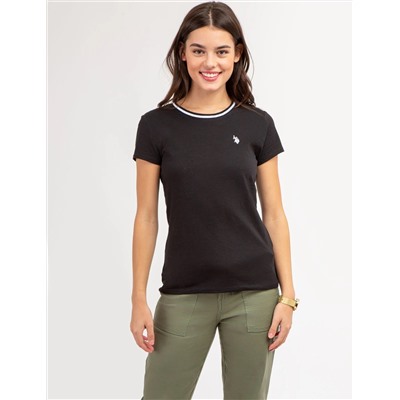 RINGER NECK TRIM T-SHIRT
