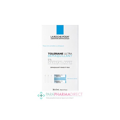 La Roche Posay Toleriane Ultra Démaquillant Visage & Yeux Monodoses Stériles 30x5ml
