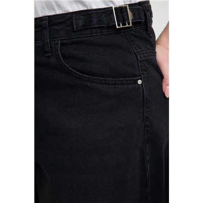 Siyah Yüksek Bel Boru Paça Büyük Beden Jean TBBAW25CJ00034