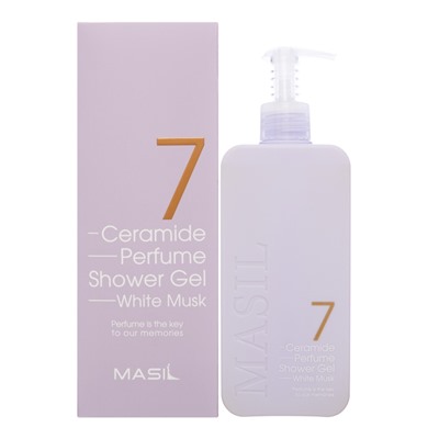 061511 MASIL 7 CERAMIDE PERFUME SHOWER GEL WHITE MUSK Парфюмированный гель для душа с керамидами и ароматом белого мускуса 500мл