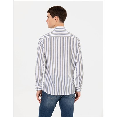 Haki Slim Fit Uzun Kollu Gömlek