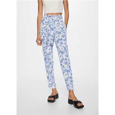 Pantalón estampado lazo -  Mujer | MANGO OUTLET Melilla