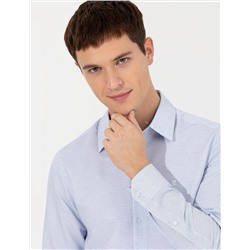 Mavi Slim Fit Uzun Kollu Gömlek