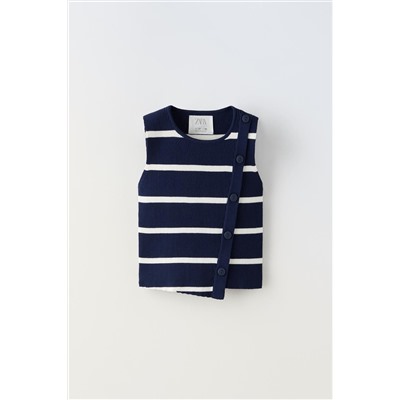 STRIPED BUTTONED TOP
