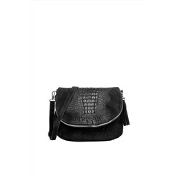 Bandolera de piel Negro - Firenze Artegiani